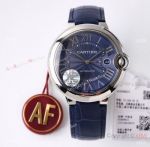 AF Factory 1:1 Copy Cartier Ballon Bleu De Swiss 2824 Blue Dial 42mm Watch
